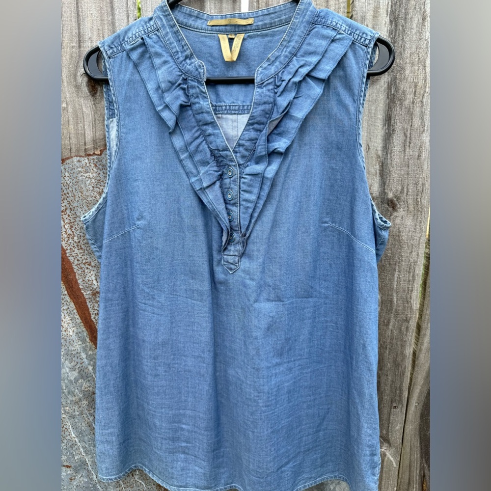 Sleeveless Denim Top